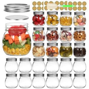 ekkovla 10 oz mason jar with regular lid and band, 24 pack 300 ml glass canning jars for canning, meal prep, candies, diy projects, wedding party favors