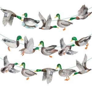 Mallard Duck Banners Duck Hunting Party Banners Duck Theme Birthday Party Decoration Mallard Duck Decor Hunting Birthday Party Decorations for Duck Hunter Baby Shower Supplies