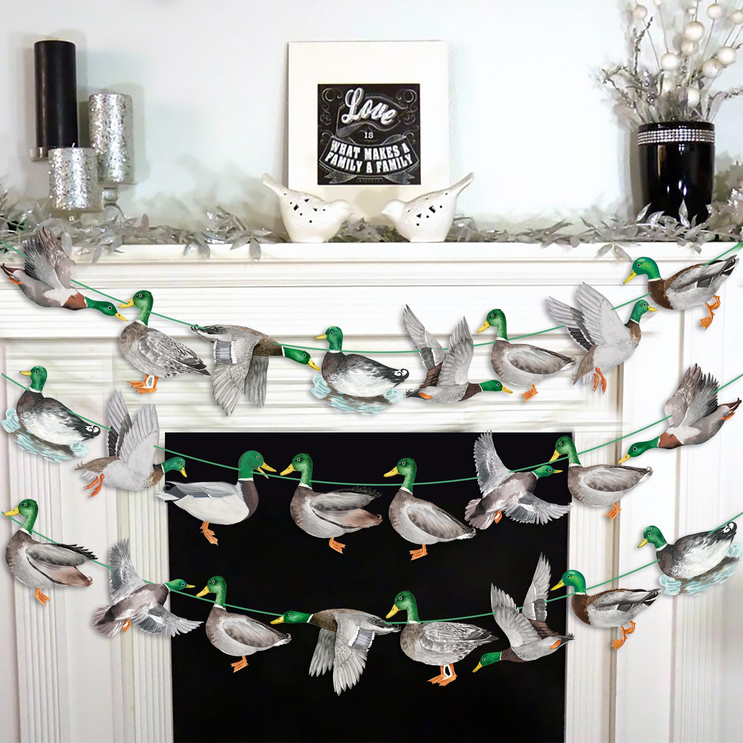 Mallard Duck Banners Duck Hunting Party Banners Duck Theme Birthday Party Decoration Mallard Duck Decor Hunting Birthday Party Decorations for Duck Hunter Baby Shower Supplies