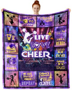 wotail cheerleader gifts, cheer blankets for girls,cheerleader gifts for girls, cheerleading gifts, cheer gift, cheer gifts for cheerleaders 60"x 50"