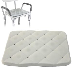 shower seat cushion - bath chair foam mat transfer bench pad bath stool for disabled handicap, slip-resistant, 11.4" w x 15.7" l x 0.83" h