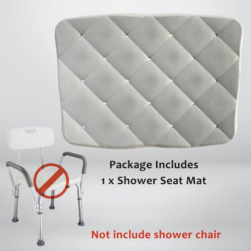 Shower Seat Cushion - Bath Chair Foam Mat Transfer Bench Pad Bath Stool for Disabled Handicap, Slip-Resistant, 11.4" W x 15.7" L x 0.83" H