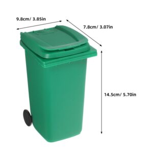 EXCEART 5pcs Mini Curbside Garbage Cans Desk Trash Can Trash Bins Pen Holder Desk Organizer Garbage Bin Recycle Can Mini Waste Basket with Lid Small Pencil Cup Desktop Organizer