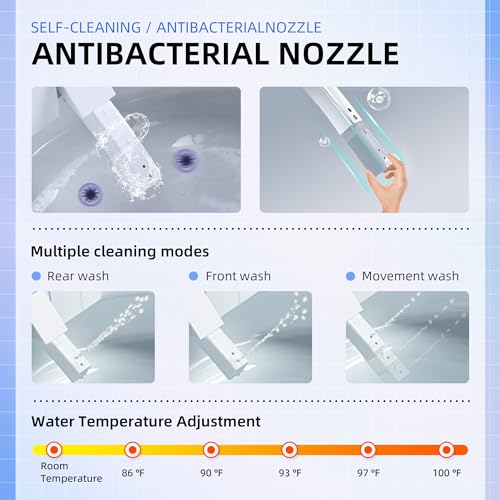 WOODBRIDGE Smart Bidet Toilet,Auto Open & Close,Foot Sensor Operation,Auto Flush,Heated Seat,Tankless One Piece Elongated Toilet,T-0099