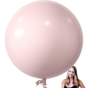 kalor 36 inch giant light pink balloons, 6 pack large round light pink latex balloons for anniversary, birthday, christmas, wedding, baby shower party decorations