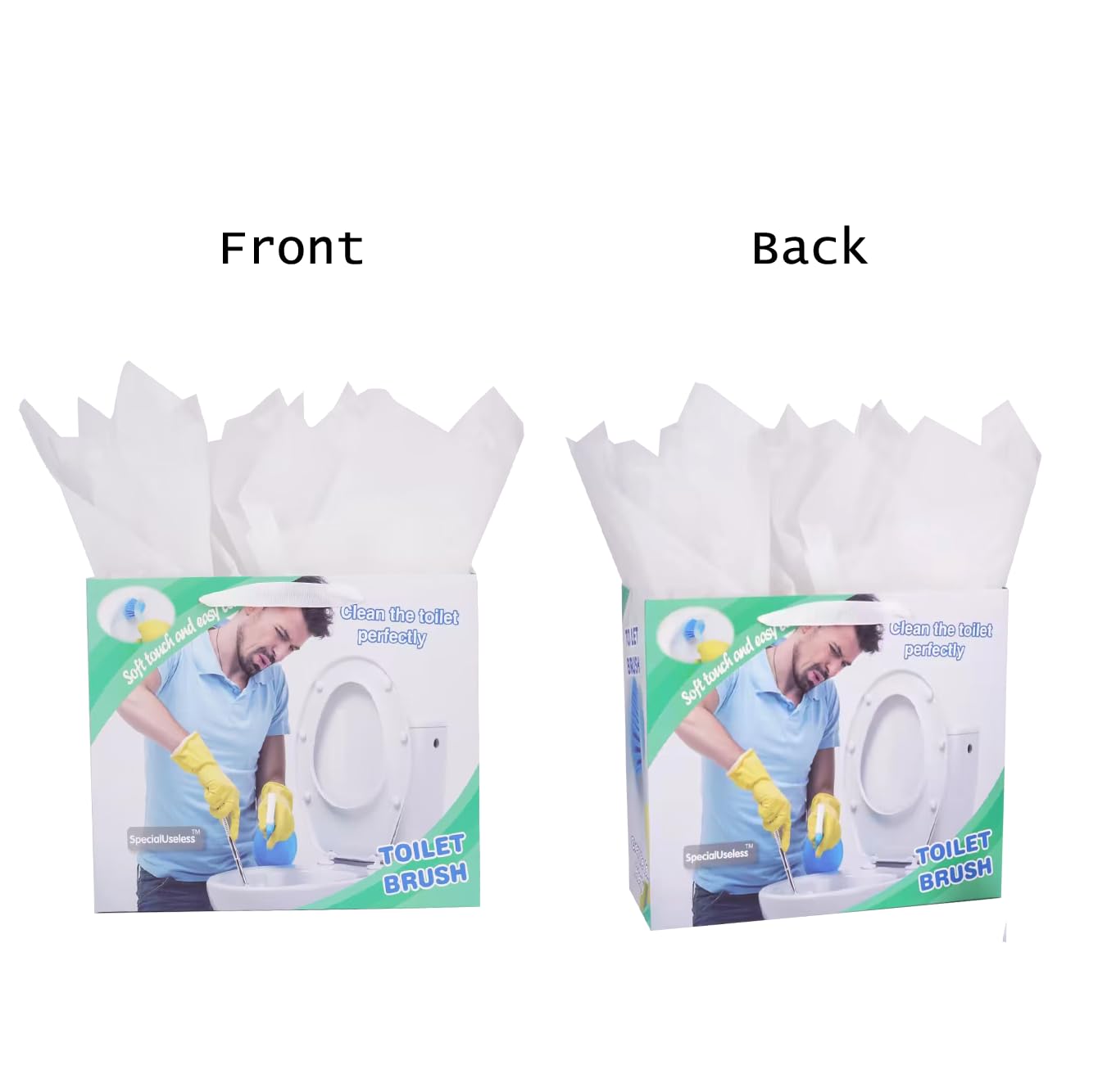 ysmile 13" Funny Gift Bag with Wrapping Tissue for Men Women Large Paper Bag with Handle Single 1 Pack (Hide Your Real Present)