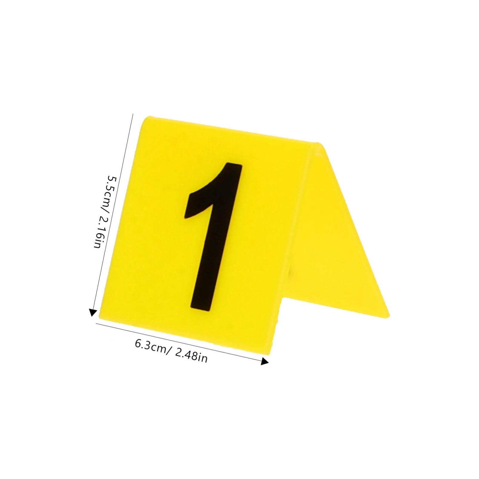 10pcs Plastic Table Triangle Table Number Signs V-Shaped Restaurant Table Sign for Restaurant Wedding Conference