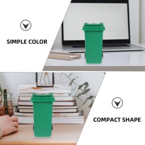 EXCEART 5pcs Mini Curbside Garbage Cans Desk Trash Can Trash Bins Pen Holder Desk Organizer Garbage Bin Recycle Can Mini Waste Basket with Lid Small Pencil Cup Desktop Organizer