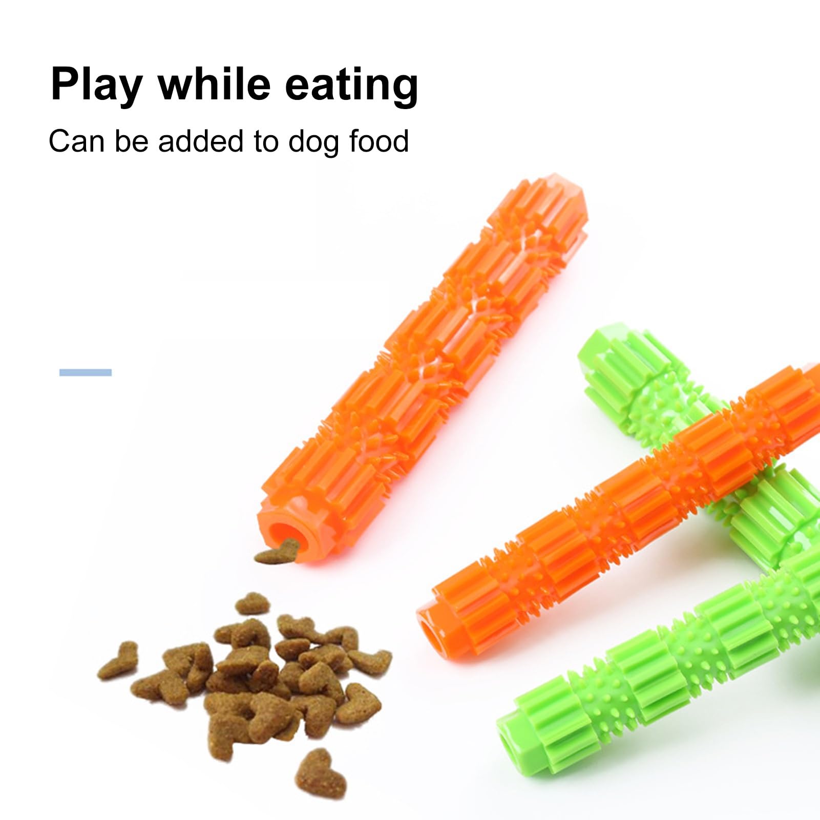 ulafbwur Dog Toys for Aggressive Chewers, Tooth Cleaning Dog Toy, Dog Toy Treat Dispensing, Pet Chew Toy, Bite-Resistant Dental Care Interactive Teeth Cleaning Toy, Pet Supplies Orange L