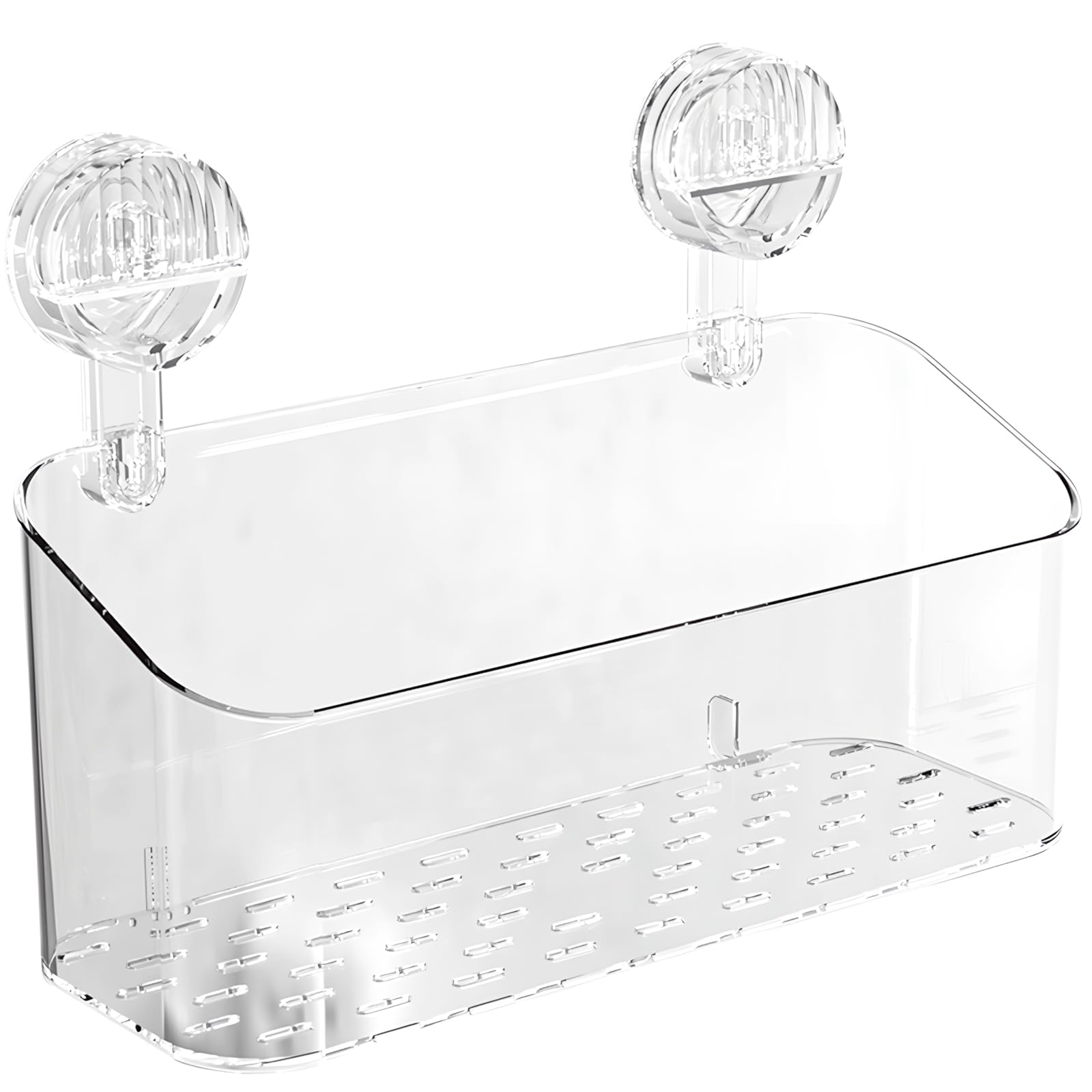 Shower Caddy Suction Cup Storage Rack Clear Acrylic Shower Shelves Glacier Water Ripples Corner Shelf For Bathroom Shower Accessories,gray Big