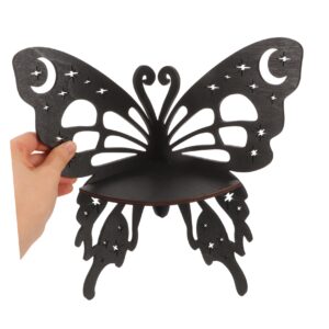 LIFKICH Butterfly Corner Shelf Wooden Floating Shelf Storage Rack for Wall Decor for Displaying Photos and Decorative Items Bedroom Living Room Bathroom