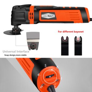 Dobetter Oscillating Tool, 3.5Amp Oscillating Saw, Oscillating Multitool with 6 Variable Speed 4.5° Oscillation Angle, Carry Bag and Accessories -DB073545