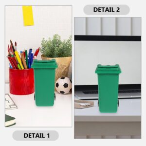 EXCEART 5pcs Mini Curbside Garbage Cans Desk Trash Can Trash Bins Pen Holder Desk Organizer Garbage Bin Recycle Can Mini Waste Basket with Lid Small Pencil Cup Desktop Organizer