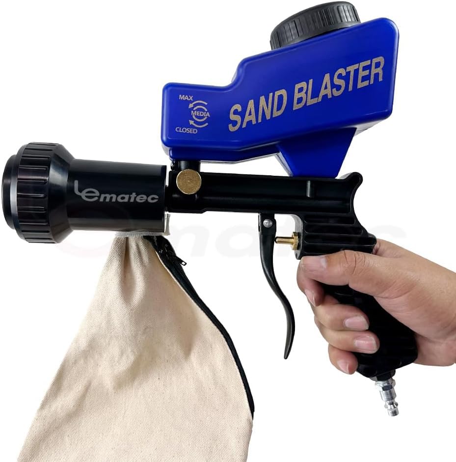 LE LEMATEC Sand Blaster Recycling Attachment Kit for Dustless Sandblasting, Includes Recycling Hood, Steel Nozzle and Storage Bag for All LE LEMATEC Sandblaster Models (AS118-9-1S)