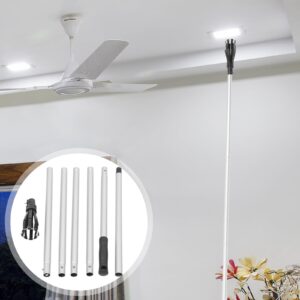 1 Set High Ceiling Light Bulb Changer Pole Adjustable Light Bulb Changer Tool High Ceilings Includes Basket Cup Recessed Lights