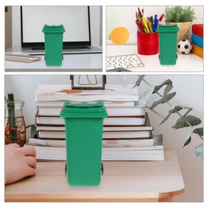 EXCEART 5pcs Mini Curbside Garbage Cans Desk Trash Can Trash Bins Pen Holder Desk Organizer Garbage Bin Recycle Can Mini Waste Basket with Lid Small Pencil Cup Desktop Organizer