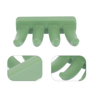 HOLIDYOYO Silicone Hooks Coat Hanger with 4 Hooks Adhesive Wall Hooks for Towels Keys Hats and More No Drilling Required Suitable for Kitchen and Bathroom Creative Banana Design Green