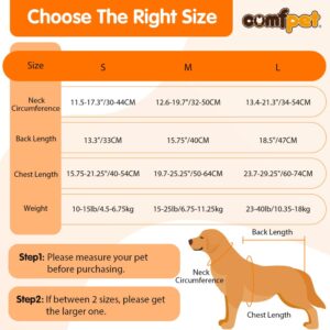 COMFPET Dog Surgery Recovery Suit with Zipper for Male Female, Breathable Dog Onesie for Spay, Neuter, Anti Licking, Skin Conditions, Incontinence, Dog Bodysuit Alternative to Cone E-Collar, Medium