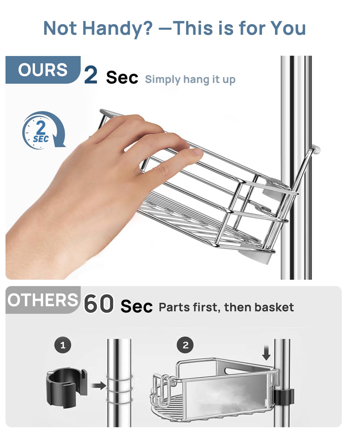 SEIRIONE Corner Shower Caddy Tension Pole, Adjustable Shower Organizer Corner with 4 Shelves, No Drilling Shower Shelf for Inside Shower, Shower Rack for Shower Storage,39.2 to 113 Inch Height, Silver