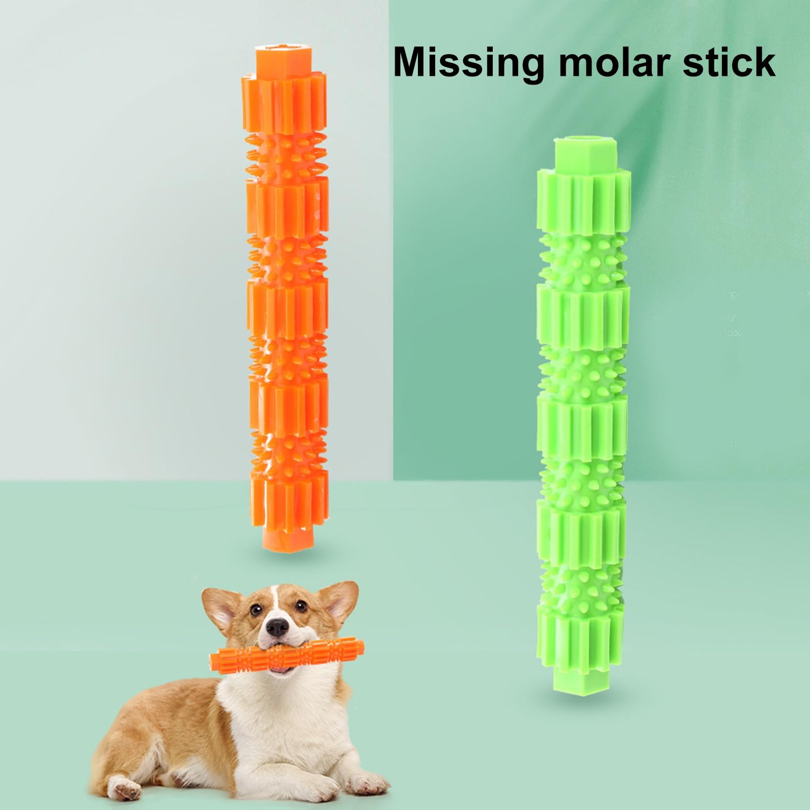 ulafbwur Dog Toys for Aggressive Chewers, Tooth Cleaning Dog Toy, Dog Toy Treat Dispensing, Pet Chew Toy, Bite-Resistant Dental Care Interactive Teeth Cleaning Toy, Pet Supplies Orange L