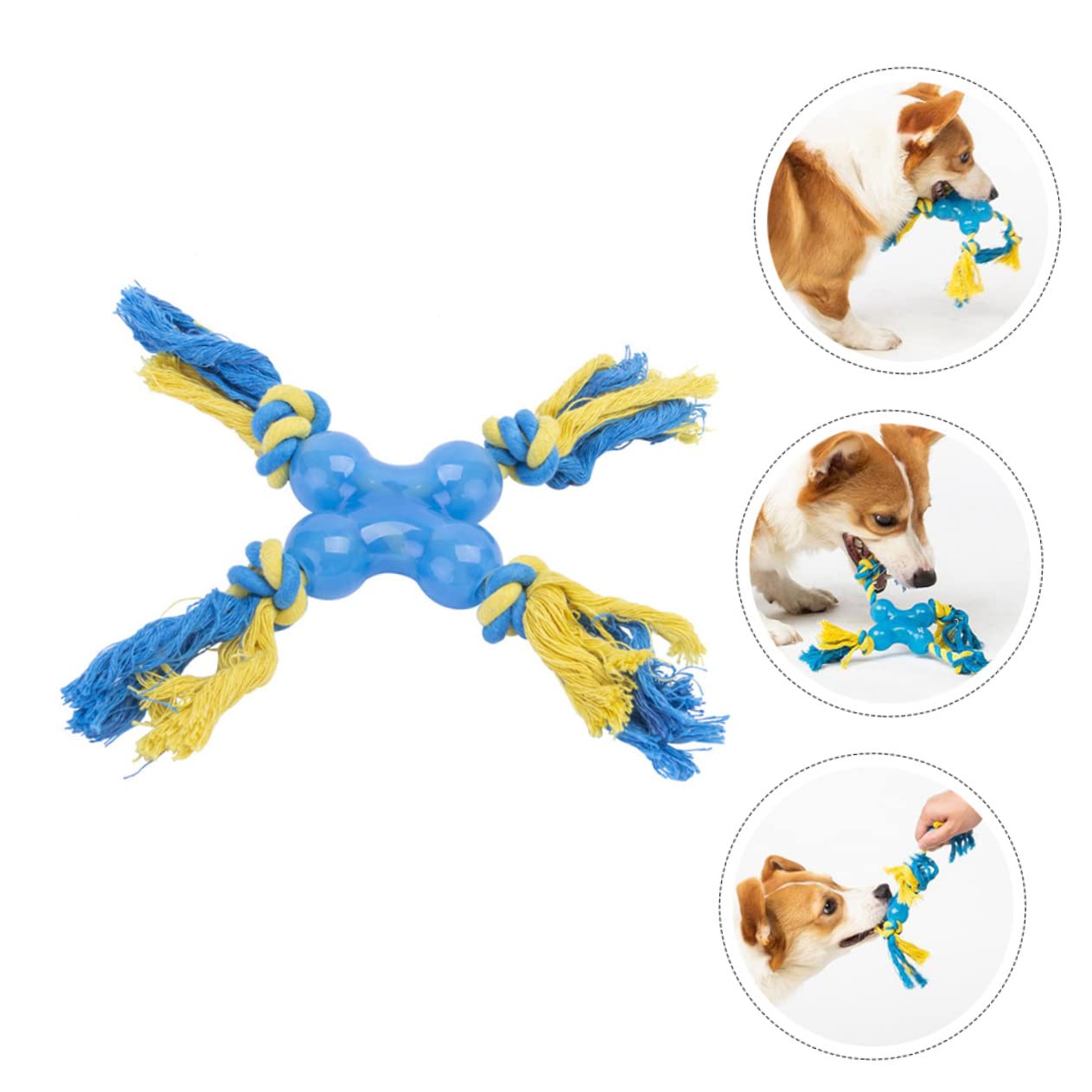 Housoutil Dog Bite Toy Pet Dog Chew Toy Dog Rope Dog Chewing Rope Toy Pet Chew Toys Dog Fetch Toy Tug and Dog Toy Puppy Interactive Toys Stuffed Toy Soft Child Dental Stick Cotton Rope