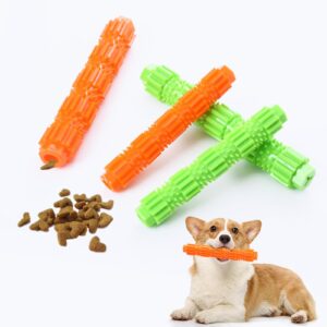 ulafbwur Dog Toys for Aggressive Chewers, Tooth Cleaning Dog Toy, Dog Toy Treat Dispensing, Pet Chew Toy, Bite-Resistant Dental Care Interactive Teeth Cleaning Toy, Pet Supplies Orange L