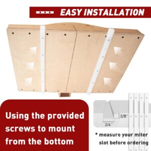 Crosscut Sled for Table Saw - Premium UHMW Plastic - 3/4" X 3/8" X 17" - Predrilled Holes and Screws - Ideal for U Tracks, Woodworking, Miter Slots, Router Table, Bandsaws - 4 Bars Included