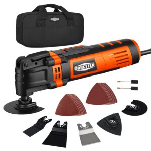 dobetter oscillating tool, 3.5amp oscillating saw, oscillating multitool with 6 variable speed 4.5° oscillation angle, carry bag and accessories -db073545