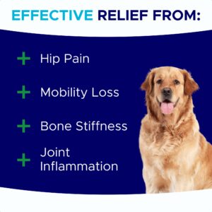 GOODGROWLIES Mobility Glucosamine Treats for Dogs - Advanced Hip & Joint Supplement w/Omega-3, Chondroitin, MSM - Made in USA - Joint Pain Relief - Hip & Joint Care - 120ct