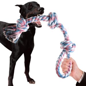 xigou dog rope toys indestructible dog toys, dog chew toys for aggressive chewers, tough puppy teething chew toys for boredom, dental cleaning tug of war dog toy, great for small to large breed