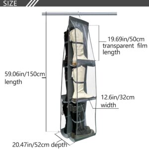 boot storage,You also get 12 pieces of boot shapers that will help keep your boots shapes,boot organizer,large to hold 6 pairs of tall boots with a Velcro strap to keep them from falling out