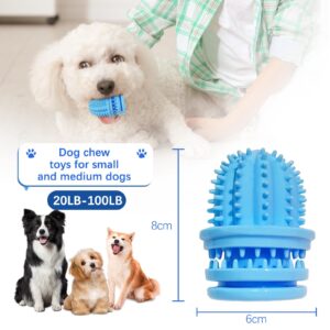 Lykani Dog Chew Toys for Small Dogs, Tough Dog Toys for Aggressive Chewers, Indestructible Durable Interactive Dog Toys, Rubber Dog Toys for Puppy Christmas Easter Birthday Gifts, Blue