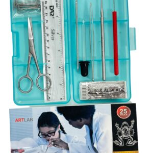 ArTLaB-Advanced Precision Dissection Kit - 25 pieces total. Stainless Steel Instruments perfect for Anatomy, Biology, Botany, Veterinary and Students -Dissecting Kit set