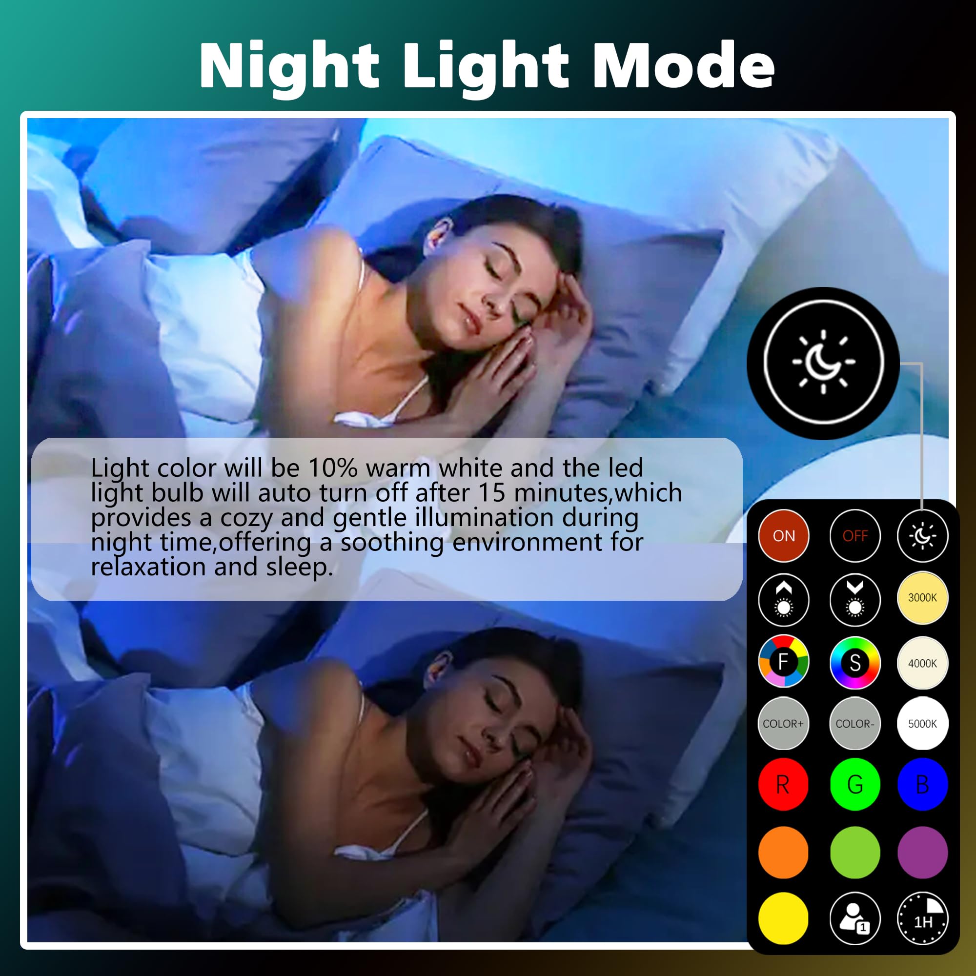 FTL E12 LED Light Bulb Color Changing, 5W 40W Equivalent A15 RGB Light Bulb with Remote Control, Warm White to Daylight White 2700K-6000K, 30 Colors RGB E12 LED Bulb Dimmable,Timer, 2 Modes,6-Pack