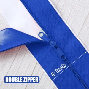 Tigeen Heavy Duty Zipper for Dust Barriers 7 ft x 3 Inch Zipper Tape Greenhouse Zipper Construction Zipper Door Self Adhesive Zipper for Greenhouse Tent Accessories(Blue,4 Roll)