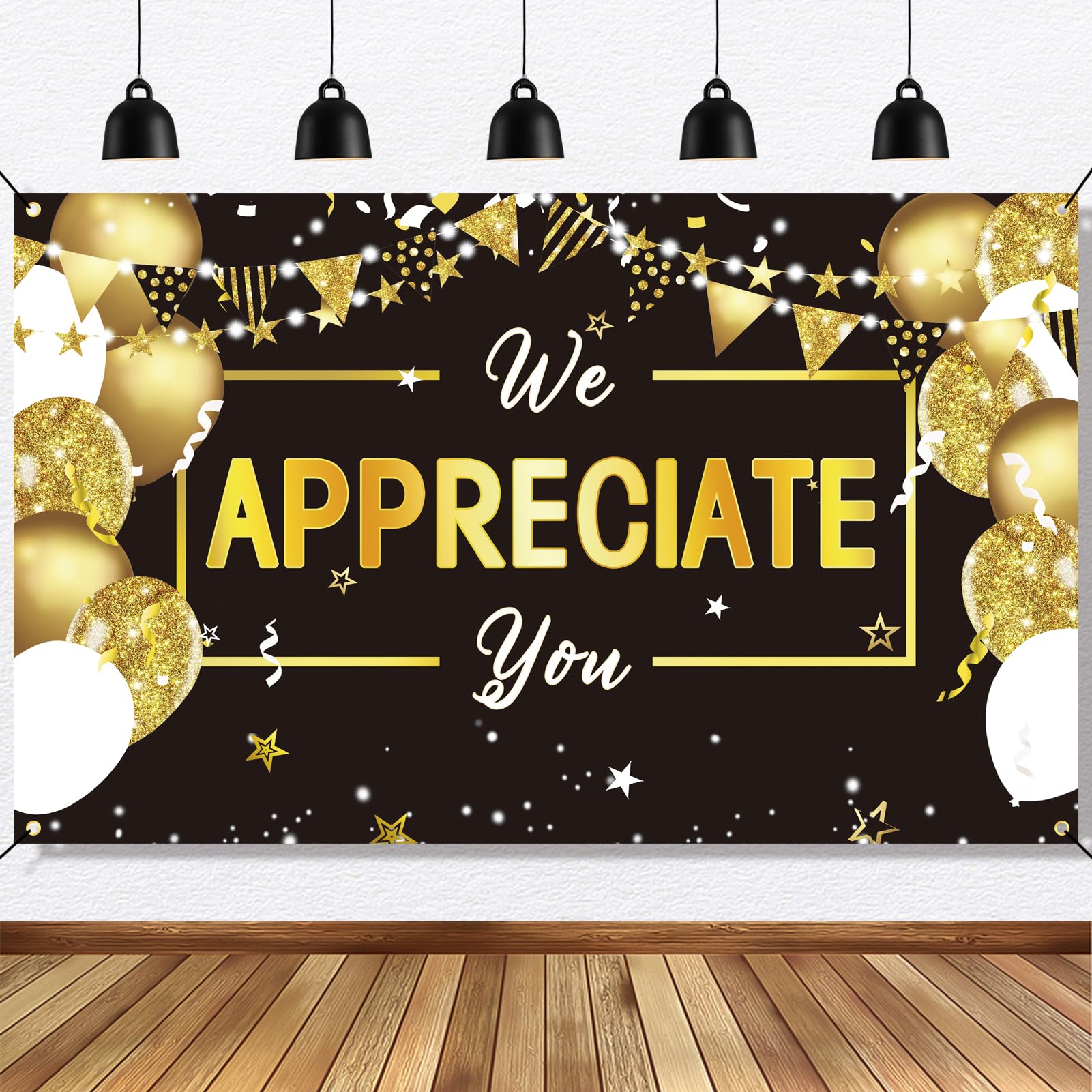 Ushinemi We Appreciate You Banner Employee Staff Appreciation Decorations, Thank You Banner Teacher Nurse Doctor Pastor Team Appreciation Week Party Supplies