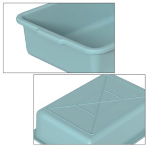 Neadas 13 L Plastic Bus Tubs Restaurant, Utility Bus Box, Mint Green, 4 Packs