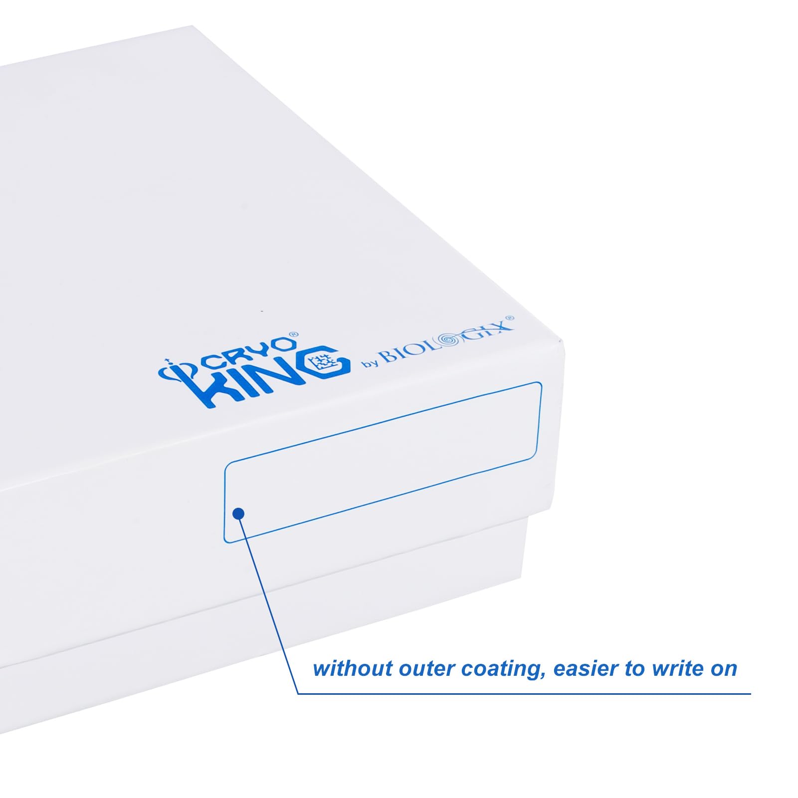 CryoKing Cardboard Cryogenic Lab Freezer Box 2 Inch 100-Well Microtube Storage Box, White Cryo Boxes, Case of 20