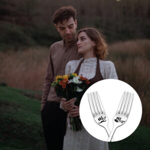 Funny Valentines Birthday Gifts for Couples Mr and Mrs Forks for Boyfriend Girlfriend BF Anniversary Engagement Gifts for Husband Wife GF Dinner Fork Mr Mrs Gifts for Him Her Engraved Salad Forks 2Pcs