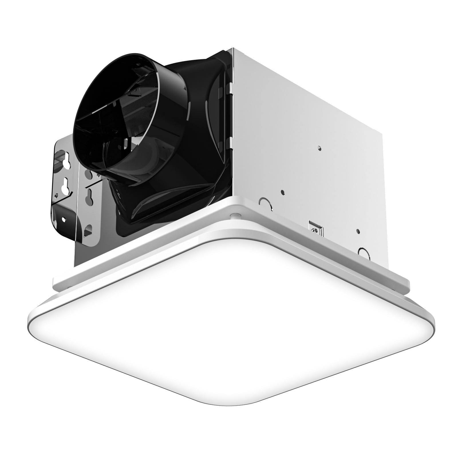 Fitop Bathroom Exhaust Fan with Light,Ceiling Mount Shower Ventilation Exhaust Fan with Light,110 CFM 1.0 Sones Bathroom Vent Fan with Light,43W Bathroom Fan 1200LM LED Light 3000K/4000K/5000K