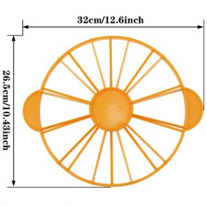 zutisay Cake Portion Marker Cake Divider Cutter 10/12 Piece Round Cake Cutter Slicer with Handle Pastry Baking Tool for 26.8cm/10.6in Diameter Yellow