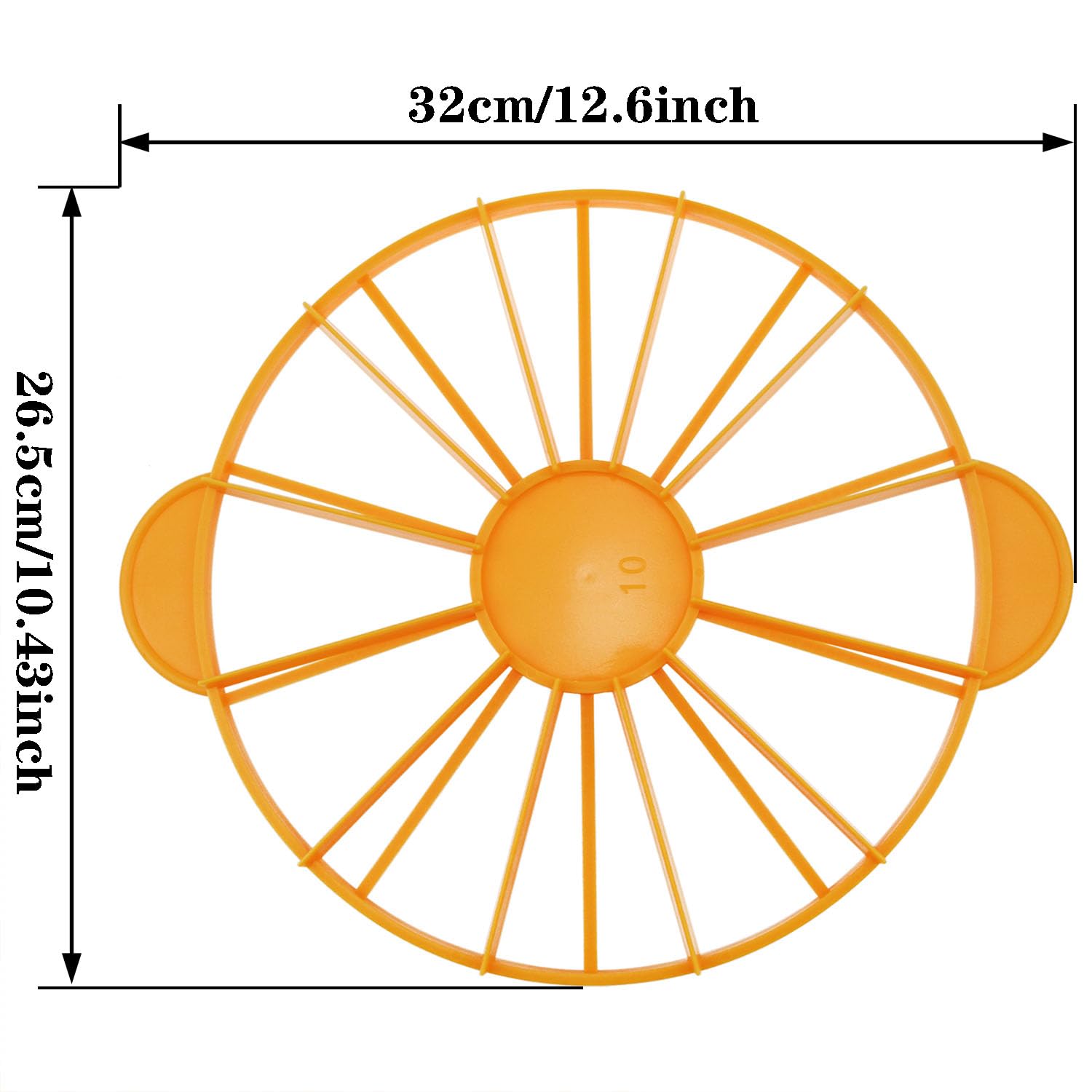 zutisay Cake Portion Marker Cake Divider Cutter 10/12 Piece Round Cake Cutter Slicer with Handle Pastry Baking Tool for 26.8cm/10.6in Diameter Yellow