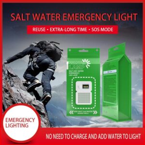 Outdoor Saltwater lamp, can be Illuminated with Salt and Water, 200 Hour Battery Free Emergency Light high Brightness 3LED Camping Light is Essential for Camping. Lifesaving Equipment with SOS (2)