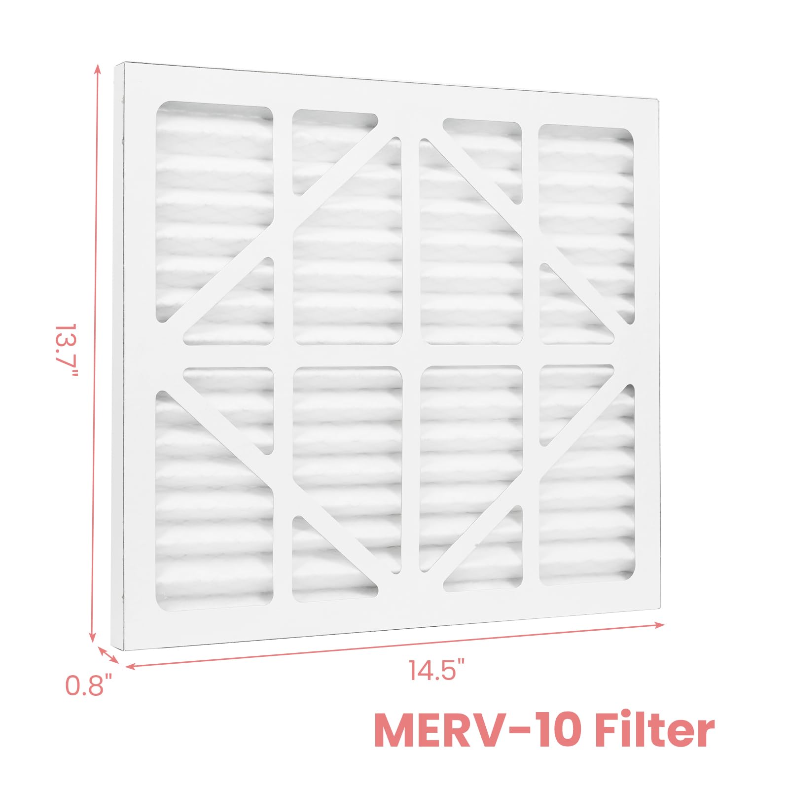 Abestorm MERV-10 Air Filter for Filteair HEPA S1 S2 S3 / Filteair HEPA V1 V2 V3 Air Scrubber, 14.3x13.6x0.79 (2Pack)