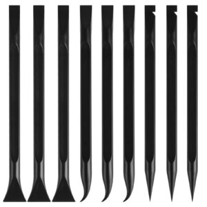 12 pieces small plastic putty knife flexible detail pen-shaped scraper tool stiff multipurpose spatula paint scrapers, for spackling, patching, and painting tight spaces or crevices