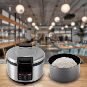 95-Cup 19L Rice Warmer Commercial Restaurant 110V 110W Electric Food Warmer with Warm Function only, Heavy Duty Stainless Steel Rice Warmer with Temperature Control