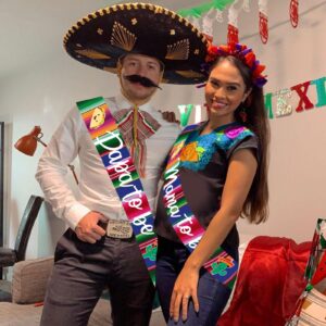 Wonmelody Mexican Baby Shower Decorations Mama to be Papa to be Sash Taco Bout a Baby Shower Party Supplies Mexican Final Fiesta Baby Shower Decors Maternity Welcome Baby Party for New Mom Dad