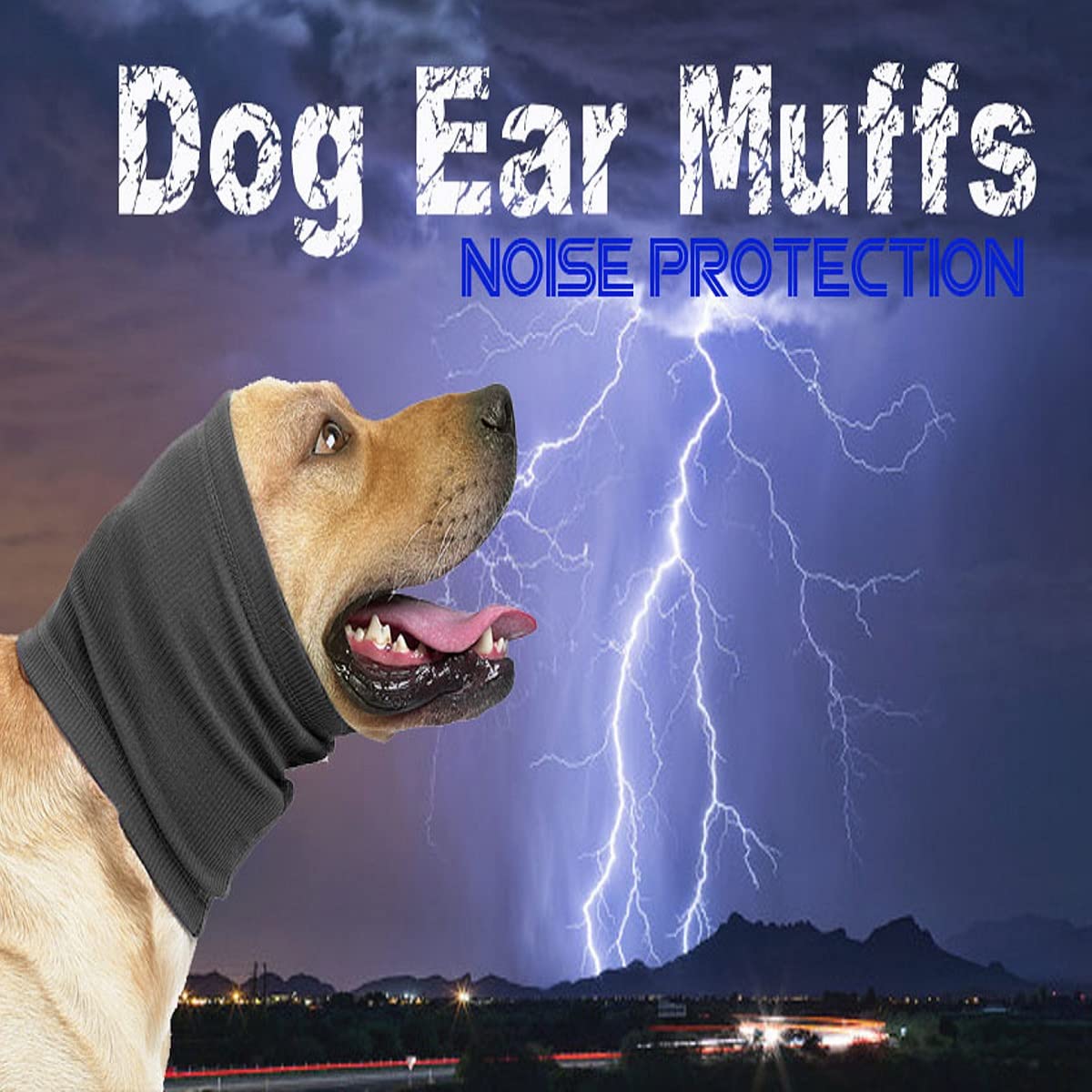 Quiet Ears for Dogs Hats Hoodies Dog's Ear Muffs Headband Noise Ear Protection for Dogs,Blue S