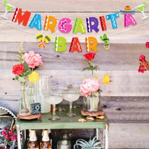 Sursurprise Margarita Bar Banner Sign for Margaritas Birthday Decorations Mexican Fiesta Cinco De Mayo Cactus Bridal Shower Baby Shower Graduation Party Supplies