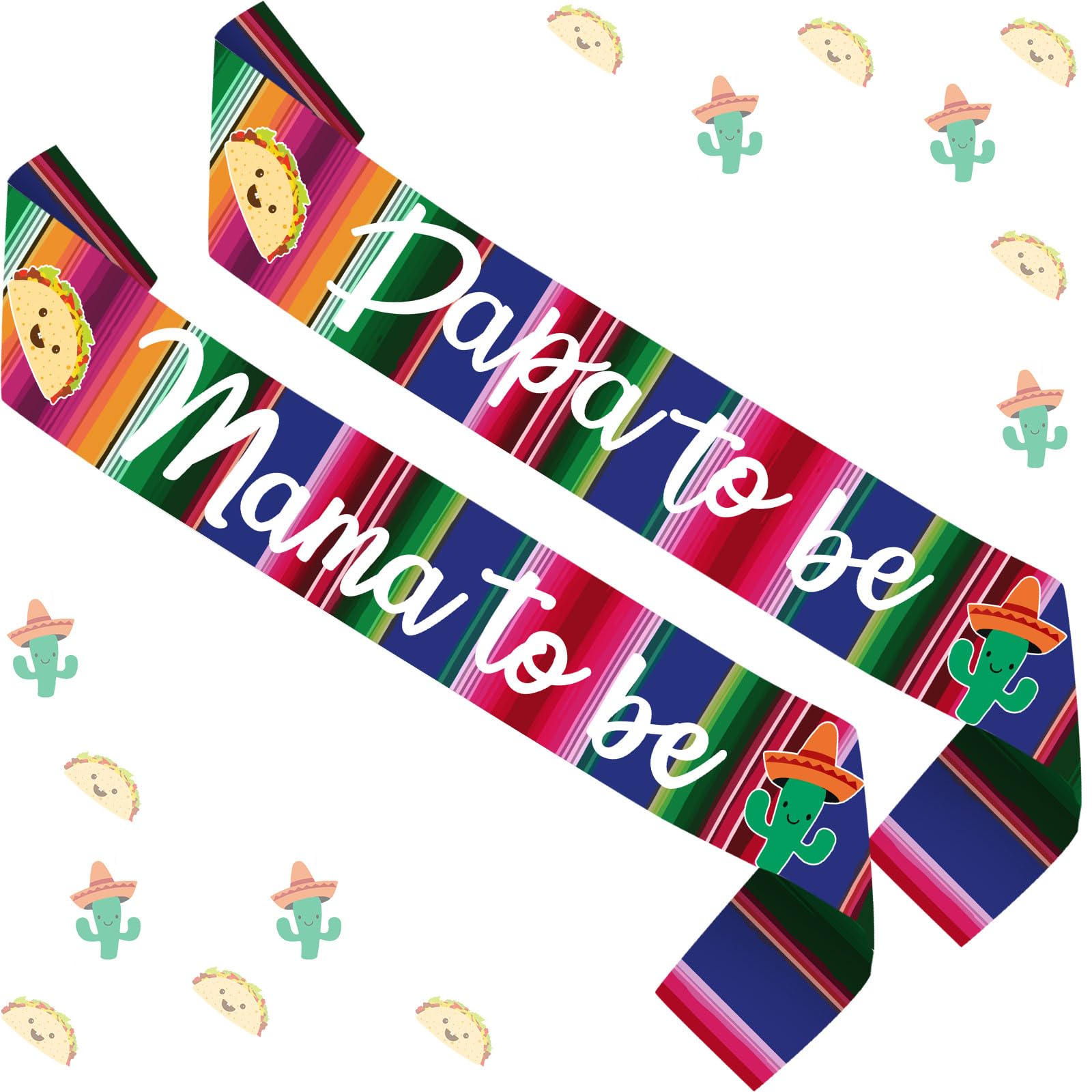 Wonmelody Mexican Baby Shower Decorations Mama to be Papa to be Sash Taco Bout a Baby Shower Party Supplies Mexican Final Fiesta Baby Shower Decors Maternity Welcome Baby Party for New Mom Dad